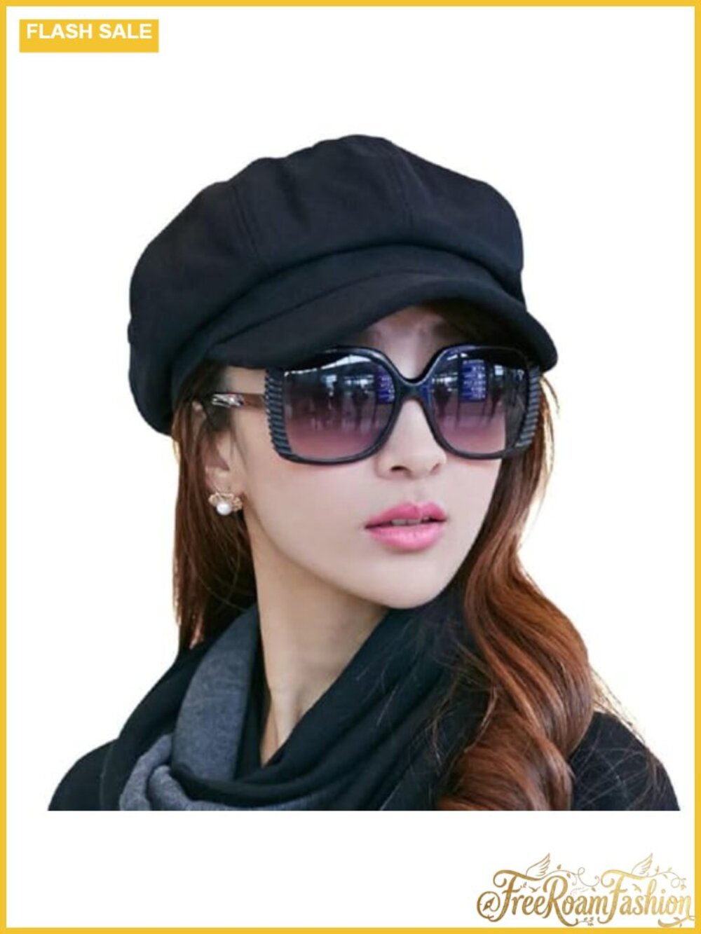 Wool Blend Newsboy Winter Warm Beret Cap Adjustable Fit